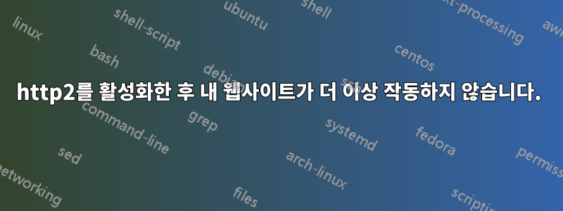 http2를 활성화한 후 내 웹사이트가 더 이상 작동하지 않습니다.