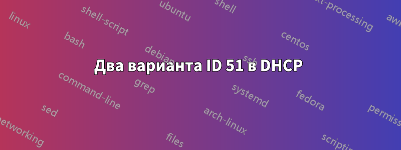 Два варианта ID 51 в DHCP