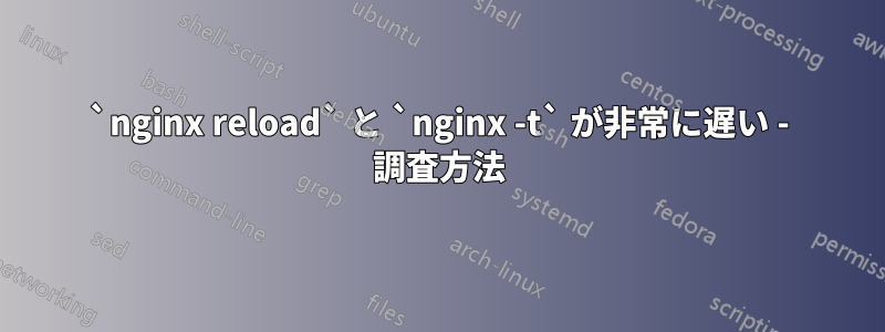 `nginx reload` と `nginx -t` が非常に遅い - 調査方法