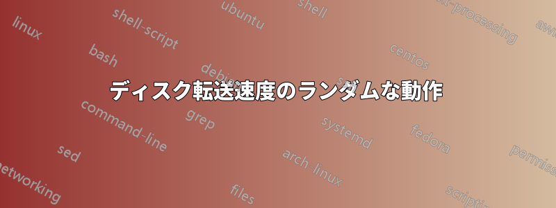 ディスク転送速度のランダムな動作