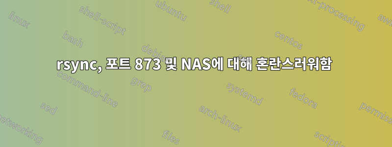 rsync, 포트 873 및 NAS에 대해 혼란스러워함