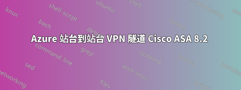 Azure 站台到站台 VPN 隧道 Cisco ASA 8.2