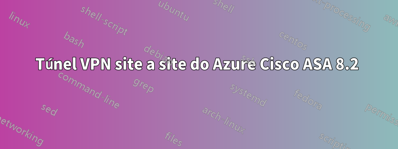 Túnel VPN site a site do Azure Cisco ASA 8.2