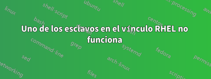 Uno de los esclavos en el vínculo RHEL no funciona