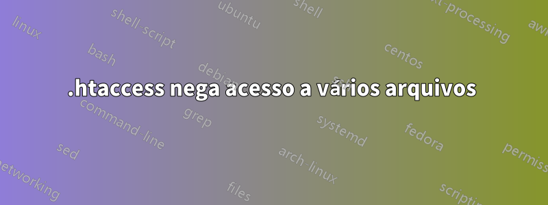 .htaccess nega acesso a vários arquivos