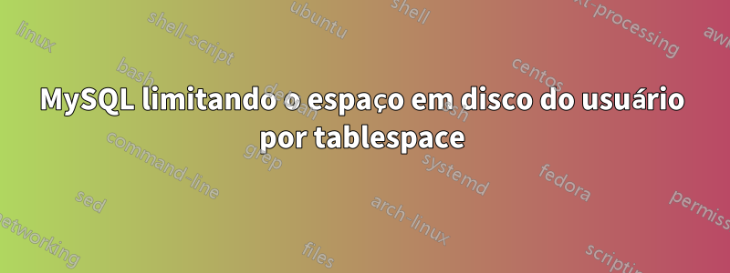 MySQL limitando o espaço em disco do usuário por tablespace