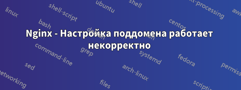 Nginx - Настройка поддомена работает некорректно