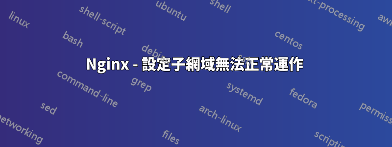 Nginx - 設定子網域無法正常運作