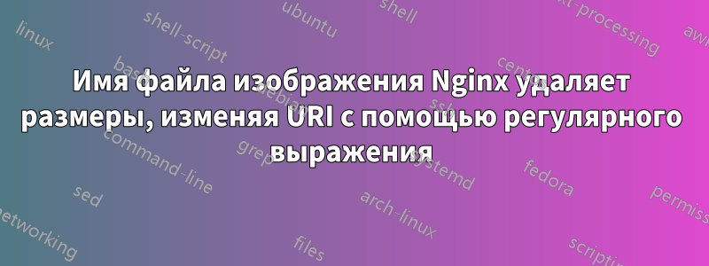 Имя файла изображения Nginx удаляет размеры, изменяя URI с помощью регулярного выражения