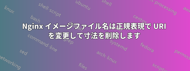 Nginx イメージファイル名は正規表現で URI を変更して寸法を削除します