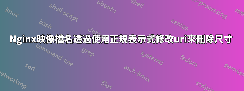 Nginx映像檔名透過使用正規表示式修改uri來刪除尺寸