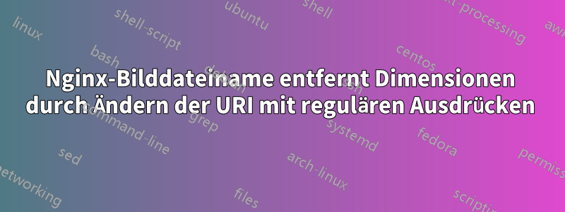 Nginx-Bilddateiname entfernt Dimensionen durch Ändern der URI mit regulären Ausdrücken