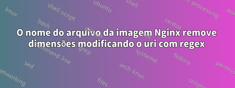 O nome do arquivo da imagem Nginx remove dimensões modificando o uri com regex