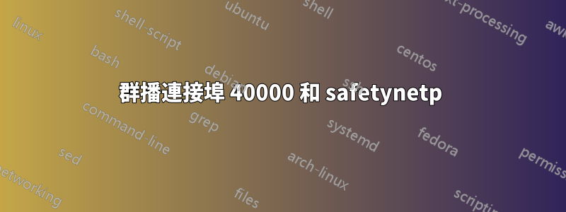 群播連接埠 40000 和 safetynetp