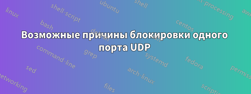 Возможные причины блокировки одного порта UDP