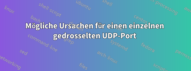 Mögliche Ursachen für einen einzelnen gedrosselten UDP-Port