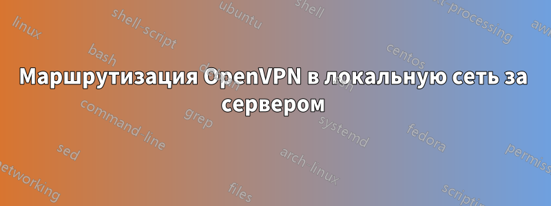 Маршрутизация OpenVPN в локальную сеть за сервером