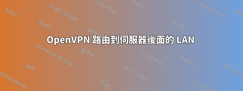 OpenVPN 路由到伺服器後面的 LAN