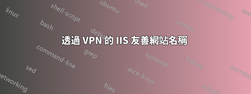 透過 VPN 的 IIS 友善網站名稱