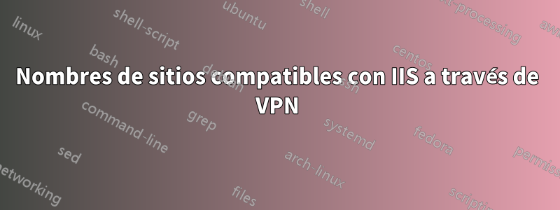 Nombres de sitios compatibles con IIS a través de VPN