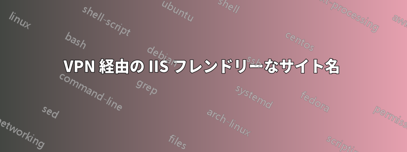 VPN 経由の IIS フレンドリーなサイト名