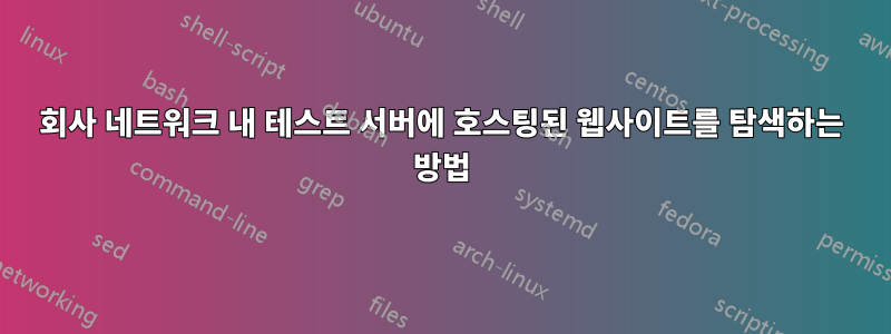 회사 네트워크 내 테스트 서버에 호스팅된 웹사이트를 탐색하는 방법