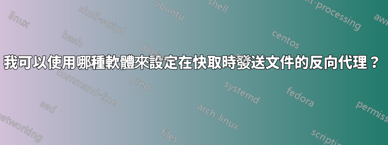 我可以使用哪種軟體來設定在快取時發送文件的反向代理？