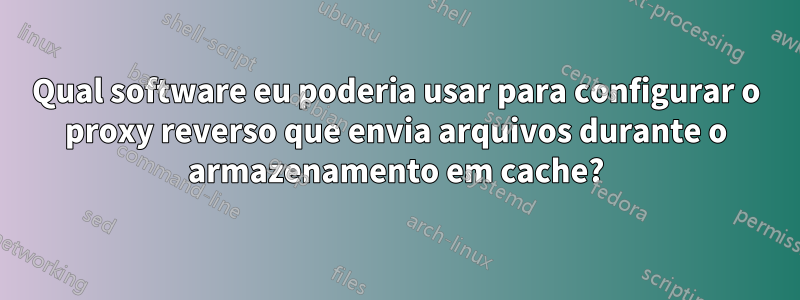 Qual software eu poderia usar para configurar o proxy reverso que envia arquivos durante o armazenamento em cache?