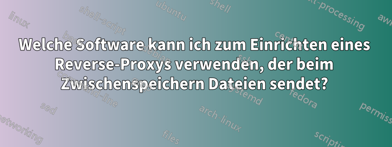 Welche Software kann ich zum Einrichten eines Reverse-Proxys verwenden, der beim Zwischenspeichern Dateien sendet?