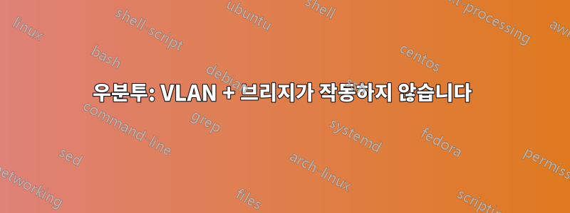 우분투: VLAN + 브리지가 작동하지 않습니다