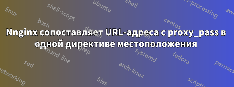 Nnginx сопоставляет URL-адреса с proxy_pass в одной директиве местоположения