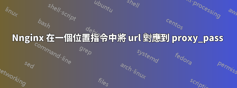 Nnginx 在一個位置指令中將 url 對應到 proxy_pass