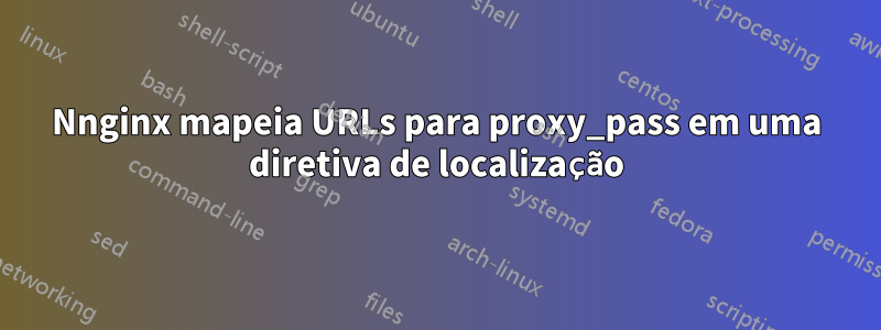 Nnginx mapeia URLs para proxy_pass em uma diretiva de localização