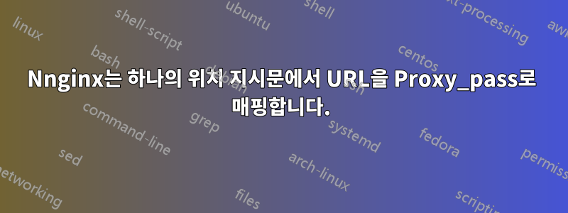 Nnginx는 하나의 위치 지시문에서 URL을 Proxy_pass로 매핑합니다.