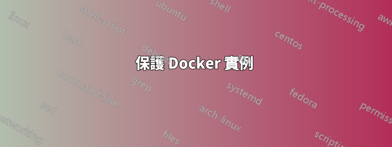 保護 Docker 實例