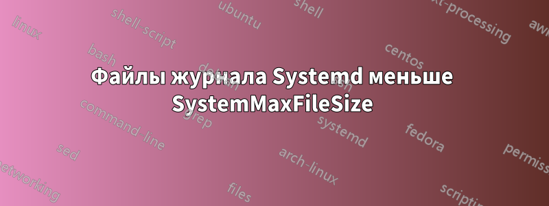 Файлы журнала Systemd меньше SystemMaxFileSize