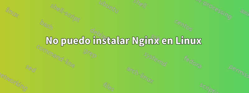 No puedo instalar Nginx en Linux