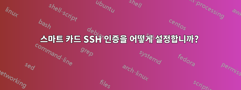 스마트 카드 SSH 인증을 어떻게 설정합니까?