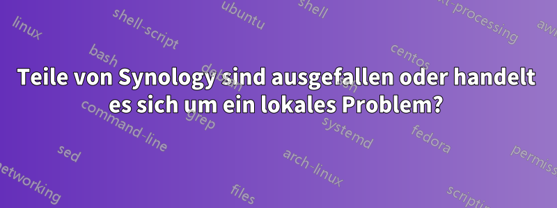Teile von Synology sind ausgefallen oder handelt es sich um ein lokales Problem?