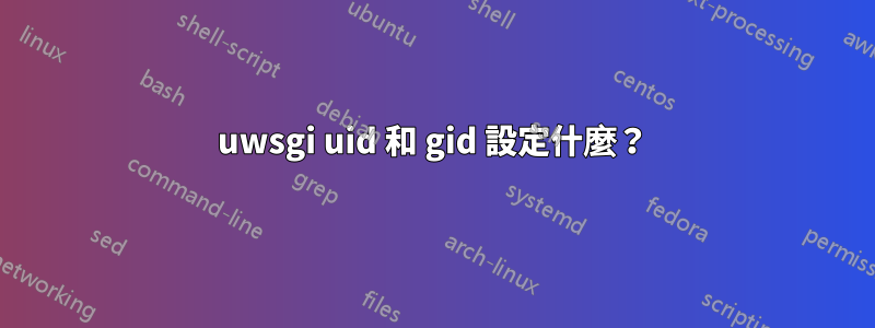 uwsgi uid 和 gid 設定什麼？
