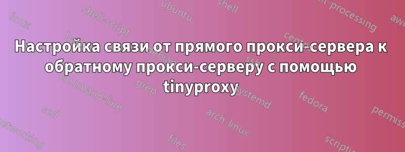 Настройка связи от прямого прокси-сервера к обратному прокси-серверу с помощью tinyproxy