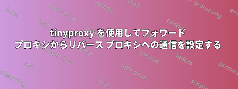 tinyproxy を使用してフォワード プロキシからリバース プロキシへの通信を設定する