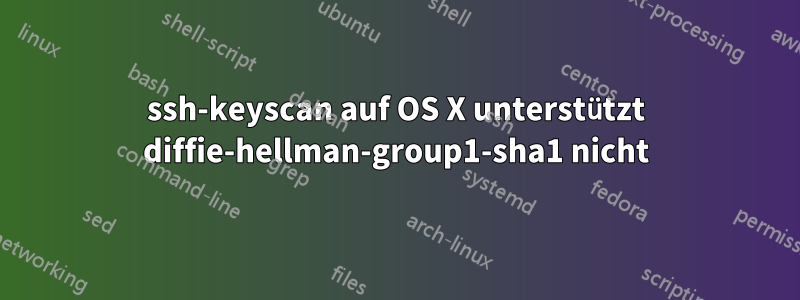 ssh-keyscan auf OS X unterstützt diffie-hellman-group1-sha1 nicht