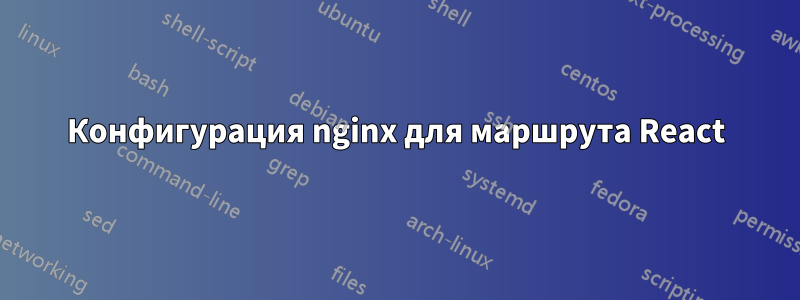 Конфигурация nginx для маршрута React