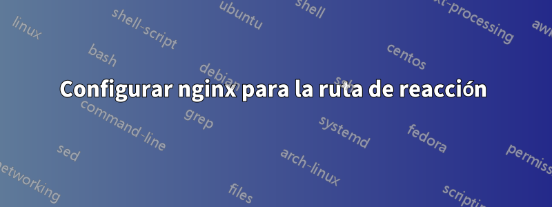 Configurar nginx para la ruta de reacción