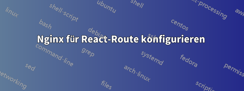 Nginx für React-Route konfigurieren