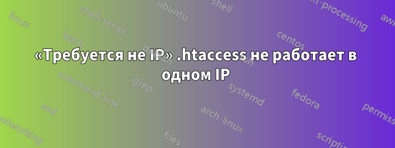 «Требуется не IP» .htaccess не работает в одном IP