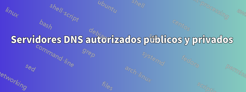 Servidores DNS autorizados públicos y privados