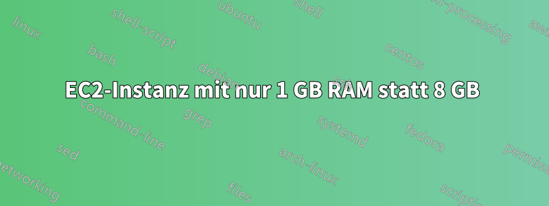 EC2-Instanz mit nur 1 GB RAM statt 8 GB