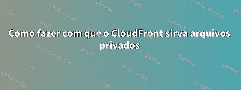 Como fazer com que o CloudFront sirva arquivos privados